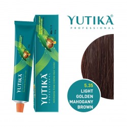 Yutika Professional Creme Hair Color 100gm Light Golden Mahogany Brown 5.35