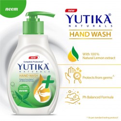 Yutika Naturals Complete Protection Neem Handwash Natural Extract Liquid Soap Pump 200ml With 180ml Liquid Refill Handwash