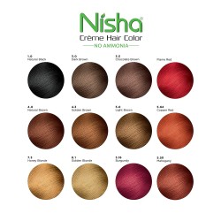 Nisha Cream Permanent Hair Color No Ammonia Cream Formula Permanent Fashion Highlights 60Gm+60Ml Each Pack Dark Brown Pack Of 2