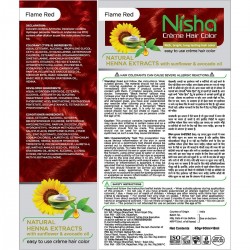 Nisha Creme Hair Color Combo Pack Golden Blonde Hair Colour 60gm + 90ml + 18ml Nisha Conditioner Pack Of 2 Burgundy & Flame Red