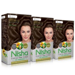 Enega Creme Hair Color 3 Dark Brown 60gm + 60ml + 12ml Enega Color Protection Conditioner
