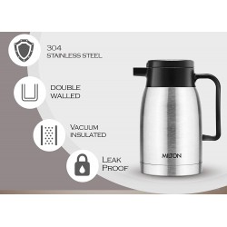 Milton Omega 500 Thermosteel Vacuum Insulated 24 Hours Hot or Cold Carafe 500 ml Silver 100% Leak Proof