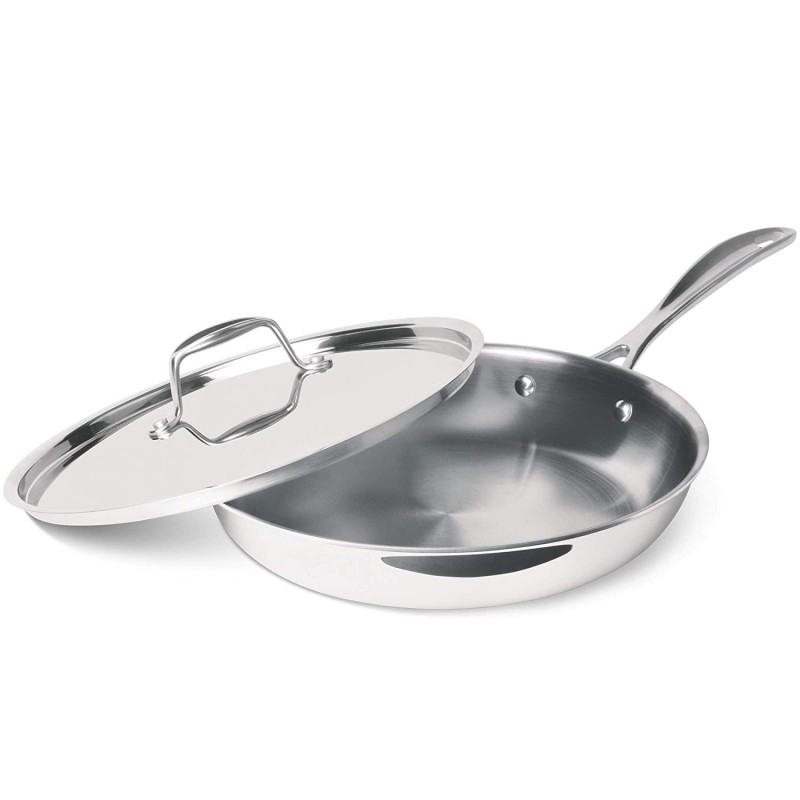 Treo By Milton Triply Stainless Steel Fry Pan With Lid 24 Cm / 1700 Ml