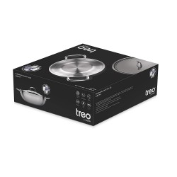 Treo by Milton Triply Stainless Steel Kadhai with Lid 28 Cm / 4600 Ml