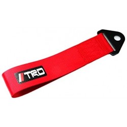 TRD Red Racing Drift Rally Car Tow Towing Strap Belt Hook Universal x1