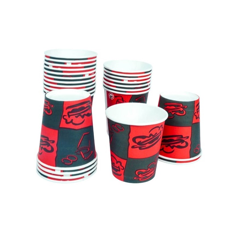Paper Party Cups Printed Disposable Paper Glasses for Hot and Cold Beverages 150 ml 500 PC PACK