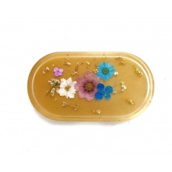 A flower resin Trinket Tray for jewelleries, nail polish, clips etc
