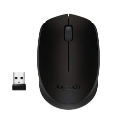 Logitech M170 2. 4GHz Wireless 3-Button Optical Scroll Mouse w/Nano USB Receiver (Black)