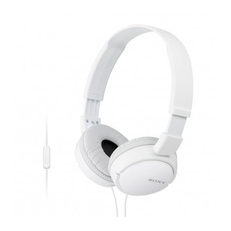 Sony Mdr Zx-110Ap On-Ear Headphones Earphones For Mobile Laptop With Mic (3.5Mm) (White)