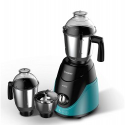 Crompton Ameo 750-Watt Mixer Grinder with MaxiGrind and Motor Vent-X Technology 3 Stainless Steel Jars Black & Green
