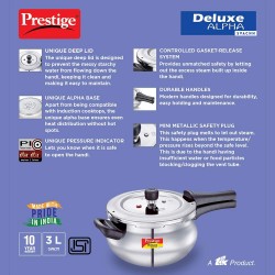 Prestige Deluxe Alpha Svachh Stainless Steel Pressure Mini Handi 3 L