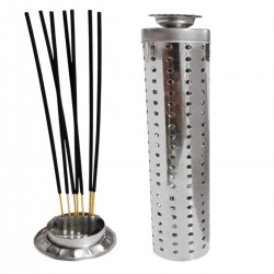 Shri Krishna Enterprises Safety Agarbatti Stand Steel Incense Holder Silver Pack of 1