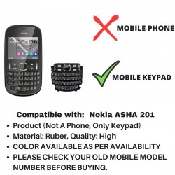 Shri Krishna Enterprises Rubber Replacement Keypad Buttons for Nokia ASHA 201