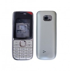 SLCE Full Mobile Body housing Panel/case/Shell Compatible for Nokia C201 Silver Not A Mobile Phone,only Body Panel