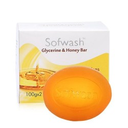 ModiCare Sofwash Glycerine & Honey Soap  PACK of 2 Soaps 100gm each