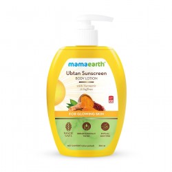 Mamaearth Ubtan Sunscreen Body Lotion SPF 30 with Turmeric & Saffron for Glowing Skin 300 ml