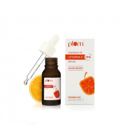 Plum 15% Vitamin C Face Serum with Mandarin for Glowing Skin with Pure Ethyl Ascorbic Acid for Hyperpigmentation  & Dull Skin,
