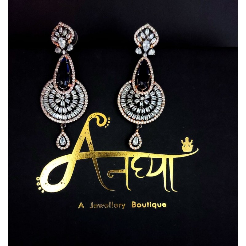 Anaghya Ad Earrings in Blue