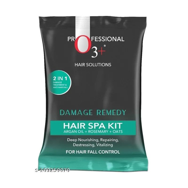 O3+ Damage Remedy   Hair Spa Kit with Argan Oil for Hair Fall Control