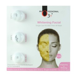 O3+ Whitening Facial Kit Includes Milk Wash, Microderma Brasion, Whitening  Cream and Peel Off Mask (45g)