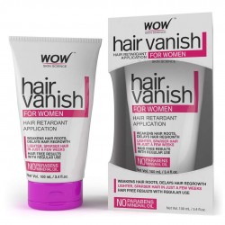WOW Skin Science Hair Vanish For Women - Weakens Hair Roots, Delays Hair Re-Growth   No Parabens, Mineral Oils - 100 ml
