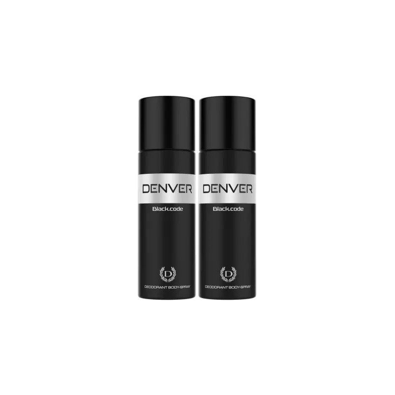 DENVER Black Code 150ml each Combo  Deodorant  Spray - For Men  (300 ml, Pack of 2)