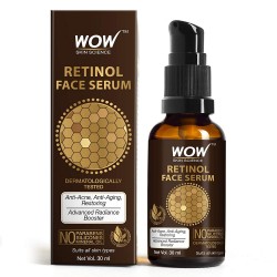 WOW Skin Science Retinol Face Serum - OIL FREE - Skin Plumping  Boost Collagen  Anti Acne  Anti Aging  Restoration   30mL