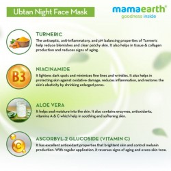 Mamaearth Ubtan Night Sleeping Face Mask With Turmeric & Niacinamide For Glowing Skin (100gm)
