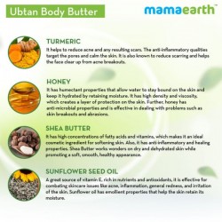 Mamaearth Ubtan  Body Butter For All Skin Types Turmeric & Honey For Deep Nourishment (200g)