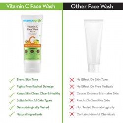 Mamaearth Vitamin C Face Wash   with Vitamin C and Turmeric for Skin Illumination (100mL)