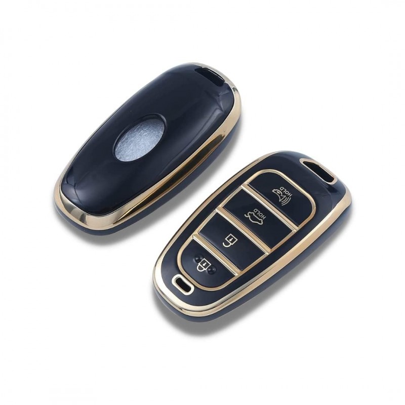 Soft TPU Premium Car Key Cover Compatible for Tucson 2022, 2023 4 Button Smart Key