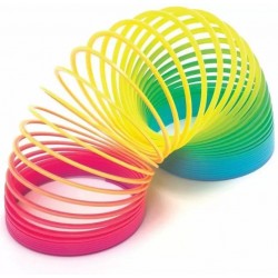 Magic Spring Rainbow Bouncy Expandable Slinky Toys (Multicolor)- Pack of 2