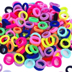 Elastic Hair Ties Mini Hair Bands Tiny Rubber Bands Colored Girls Ponytail Holders for Baby Kids 100 Pieces