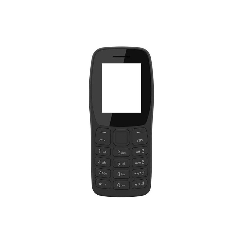 Nokia 105 (2022) Replacement Front and Back Body Housing Panel with Keypad Black