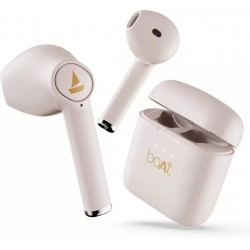Boat Airdopes 131 With Upto 60 Hours And Asap Charge Bluetooth Headset Crimson Cream True Wireless