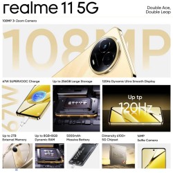 Realme 11 5g Glory Gold 8gb Ram 256gb Storage