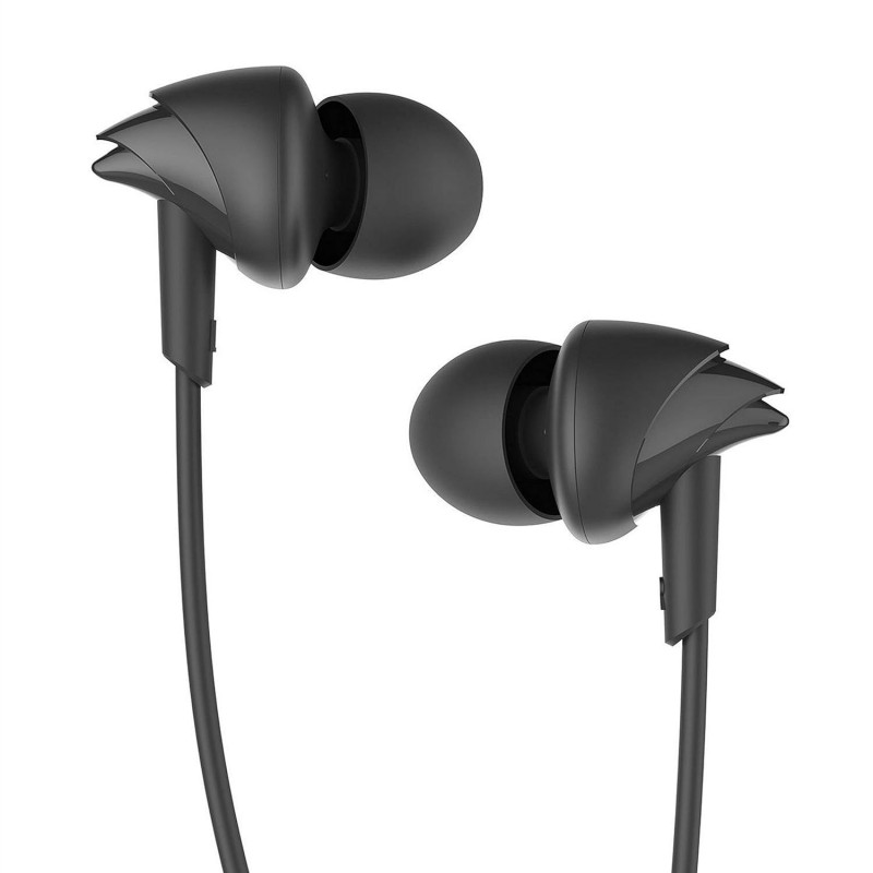 boAt BassHeads 100 in Ear Wired Headphones with Mic Black
