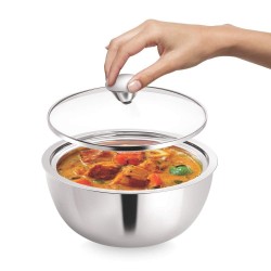 Borosil - Stainless Steel Insulated Curry Server 900ml Silver