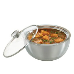 Borosil Stainless Steel Insulated Curry Server 1.5 Litres Silver