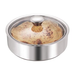 Borosil Stainless Steel Insulated Roti Server 2.5 Litres Silver