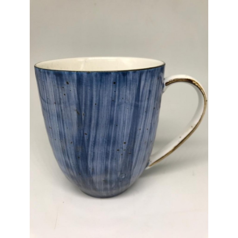 Henniger House Of Luxury Blue Matte Ceramic Coffee Mug Set Of 4