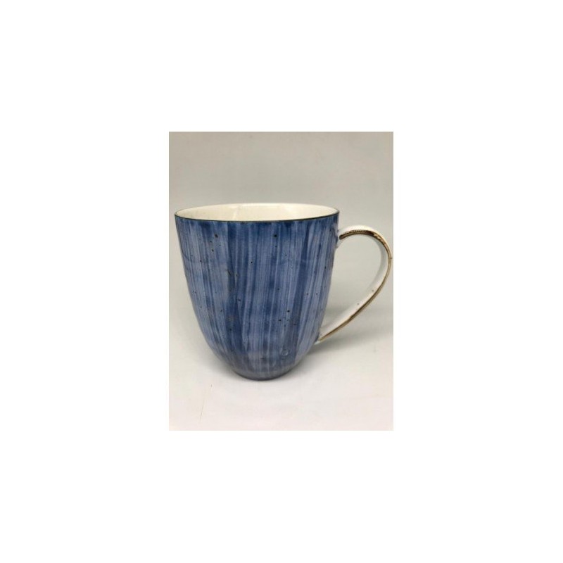 Henniger House Of Luxury Blue Matte Ceramic Coffee Mug Set Of 4