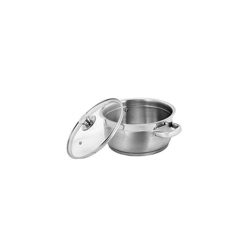 Vinod Stainless Steel Bremen Saucepot with Glass Lid 20 cm 3 Ltrs
