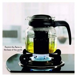 Borosil Carafe Flame Proof Glass Kettle With Stainer 1L