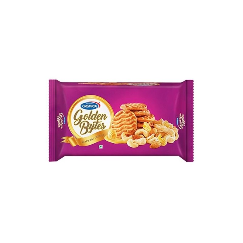 Cremica Cookies Mixed Nuts Golden Bytes 200 g pack of 12