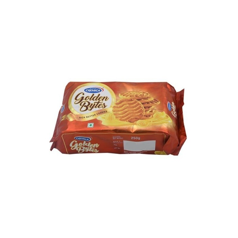 Cremica Cookies Butter Golden Bytes 250 g pack of 12