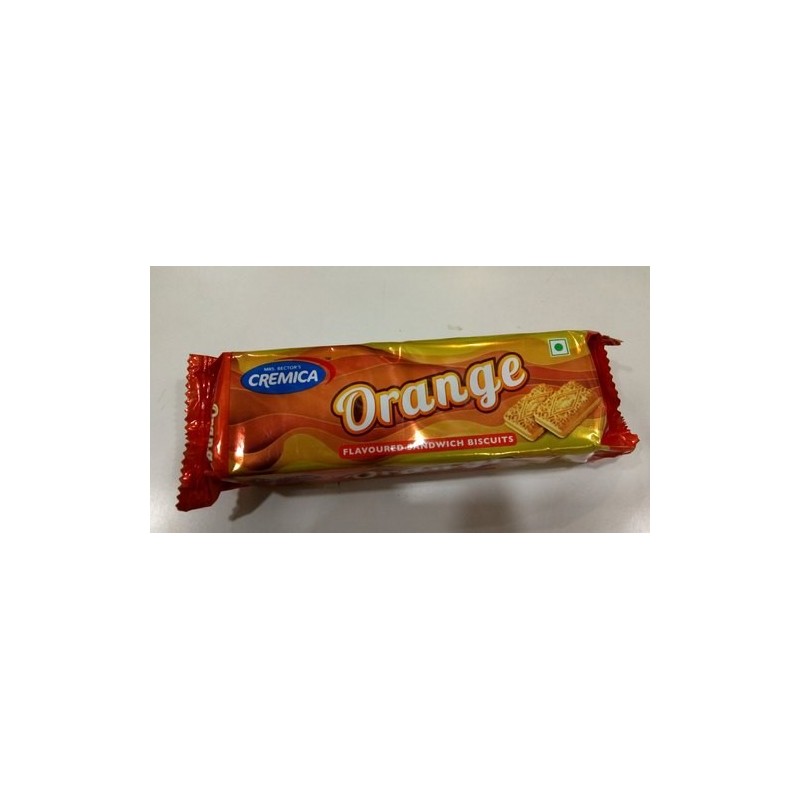 Cremica Orange Flavoured Sandwich Biscuit 75 gm pack of 10