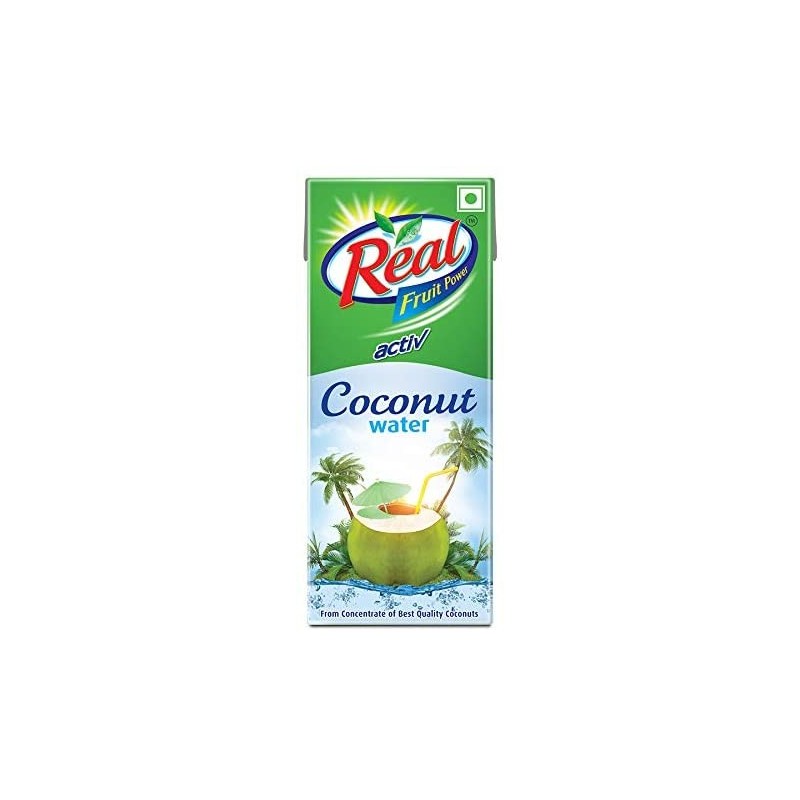 Real Activ 100% Coconut Water Tetra Pack  Pouch 200 ml pack of 9