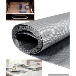 Shuangyou PVC Multipurpose Strong Anti-Slip EVA Mat for  Kitchen Drawer Shelf Liner 45x300 cm Grey Color