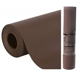 Shuangyou Pvc Multipurpose Strong Anti-slip Eva Mat For Kitchen Drawer Shelf Liner 45x300 Cm Brown Color